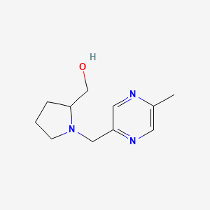 molecular formula C11H17N3O B14893348 (1-((5-Methylpyrazin-2-yl)methyl)pyrrolidin-2-yl)methanol 