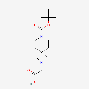 molecular formula C14H24N2O4 B14893400 2-(7-(tert-Butoxycarbonyl)-2,7-diazaspiro[3.5]nonan-2-yl)acetic acid 