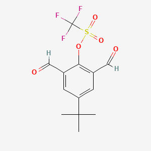 molecular formula C13H13F3O5S B14893420 4-(tert-Butyl)-2,6-diformylphenyl trifluoromethanesulfonate 