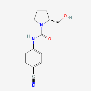 molecular formula C13H15N3O2 B14893423 (R)-N-(4-Cyanophenyl)-2-(hydroxymethyl)pyrrolidine-1-carboxamide 