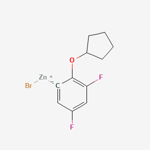 molecular formula C11H11BrF2OZn B14893431 2-Cyclopentyloxy-3,5-difluorophenylZinc bromide 