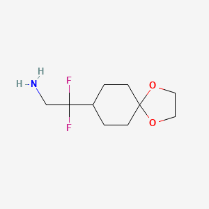 2,2-Difluoro-2-(1,4-dioxaspiro[4.5]decan-8-yl)ethan-1-amine