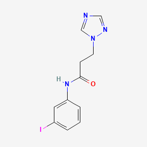 molecular formula C11H11IN4O B14893468 N-(3-iodophenyl)-3-(1H-1,2,4-triazol-1-yl)propanamide 