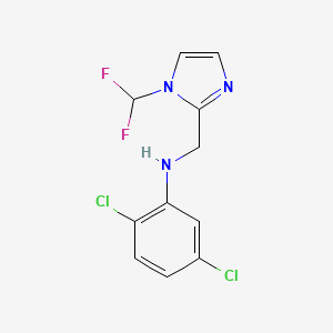 2,5-Dichloro-N-((1-(difluoromethyl)-1h-imidazol-2-yl)methyl)aniline