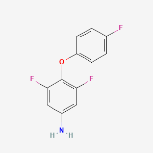 molecular formula C12H8F3NO B1489351 4-(4-Fluorophenoxy)-3,5-difluoroaniline CAS No. 549547-31-1