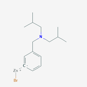 molecular formula C15H24BrNZn B14893529 3-[(Di-i-butylamino)methyl]phenylZinc bromide 