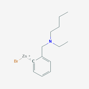 molecular formula C13H20BrNZn B14893542 2-[(N-Ethyl-N-butylamino)methyl]phenylZinc bromide 