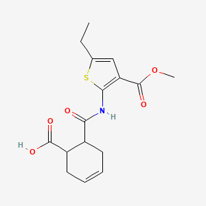 6-{[5-Ethyl-3-(methoxycarbonyl)thiophen-2-yl]carbamoyl}cyclohex-3-ene-1-carboxylic acid