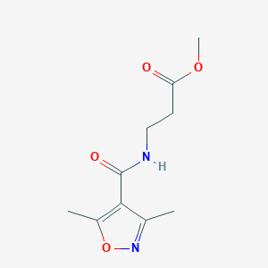 molecular formula C10H14N2O4 B14893605 Methyl 3-[(dimethyl-1,2-oxazol-4-yl)formamido]propanoate 