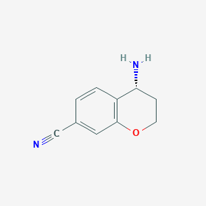 molecular formula C10H10N2O B14893648 (R)-4-Aminochromane-7-carbonitrile 