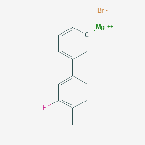 molecular formula C13H10BrFMg B14893661 magnesium;2-fluoro-1-methyl-4-phenylbenzene;bromide 