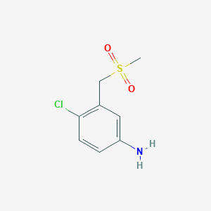 molecular formula C8H10ClNO2S B1489367 4-氯-3-(甲磺酰基甲基)苯胺 CAS No. 1178024-93-5