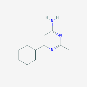 molecular formula C11H17N3 B1489369 6-环己基-2-甲基嘧啶-4-胺 CAS No. 1412955-06-6