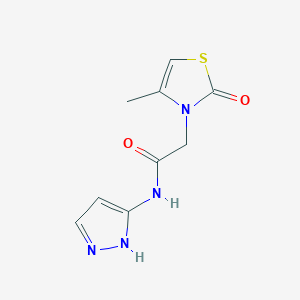 molecular formula C9H10N4O2S B14893695 2-(4-Methyl-2-oxothiazol-3(2h)-yl)-N-(1h-pyrazol-3-yl)acetamide 