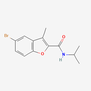 molecular formula C13H14BrNO2 B14893771 5-Bromo-N-isopropyl-3-methylbenzofuran-2-carboxamide 