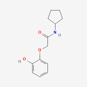 molecular formula C13H17NO3 B14893774 N-cyclopentyl-2-(2-hydroxyphenoxy)acetamide 