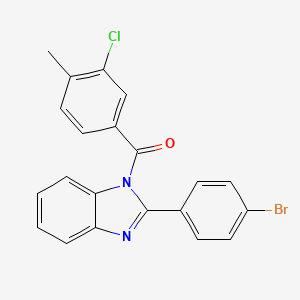 molecular formula C21H14BrClN2O B14893786 [2-(4-bromophenyl)-1H-benzimidazol-1-yl](3-chloro-4-methylphenyl)methanone 