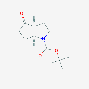 molecular formula C12H19NO3 B14893835 (3aR,6aR)-tert-Butyl 4-oxohexahydrocyclopenta[b]pyrrole-1(2H)-carboxylate 