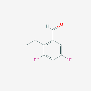 molecular formula C9H8F2O B14893894 2-Ethyl-3,5-difluorobenzaldehyde 