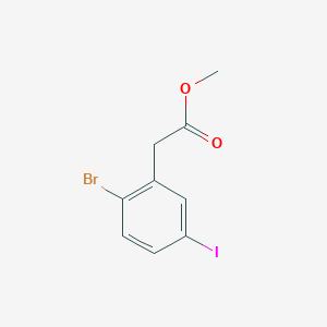 molecular formula C9H8BrIO2 B14893913 Methyl 2-(2-bromo-5-iodophenyl)acetate 