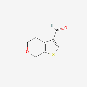 molecular formula C8H8O2S B1489396 4,7-二氢-5H-噻吩并[2,3-c]吡喃-3-甲醛 CAS No. 1554122-57-4