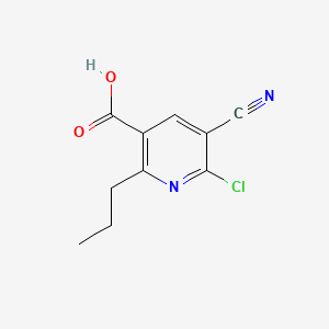 molecular formula C10H9ClN2O2 B14893986 6-Chloro-5-cyano-2-propylnicotinic acid 