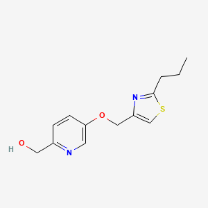 molecular formula C13H16N2O2S B14894000 (5-((2-Propylthiazol-4-yl)methoxy)pyridin-2-yl)methanol 