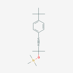 molecular formula C18H28OSi B14894008 [3-(4-t-Butyl-phenyl)-1,1-dimethyl-prop-2-ynyloxy]-trimethyl-silane 