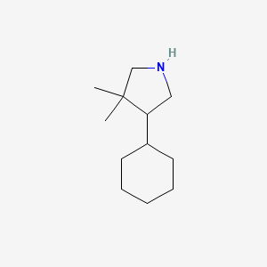 molecular formula C12H23N B1489401 4-环己基-3,3-二甲基吡咯烷 CAS No. 1783691-25-7