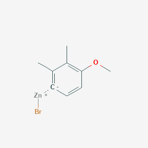 molecular formula C9H11BrOZn B14894010 2,3-Dimethyl-4-methoxyphenylZinc bromide 