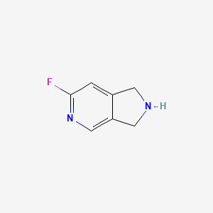 molecular formula C7H7FN2 B14894039 6-Fluoro-2,3-dihydro-1H-pyrrolo[3,4-c]pyridine 