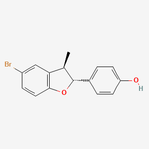 rel-4-((2R,3R)-5-Bromo-3-methyl-2,3-dihydrobenzofuran-2-yl)phenol