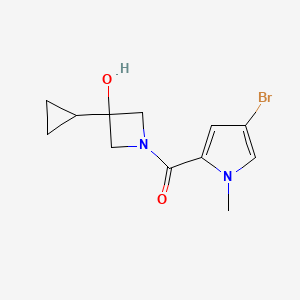 molecular formula C12H15BrN2O2 B14894056 (4-Bromo-1-methyl-1h-pyrrol-2-yl)(3-cyclopropyl-3-hydroxyazetidin-1-yl)methanone 