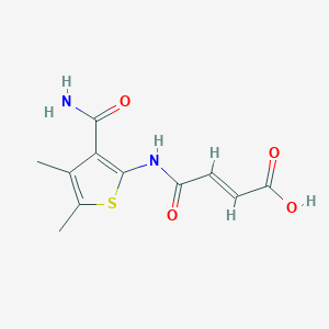 (2E)-4-[(3-carbamoyl-4,5-dimethylthiophen-2-yl)amino]-4-oxobut-2-enoic acid