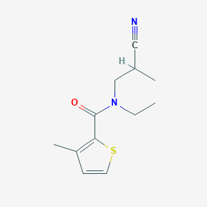 molecular formula C12H16N2OS B14894110 N-(2-cyanopropyl)-N-ethyl-3-methylthiophene-2-carboxamide 