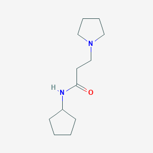 molecular formula C12H22N2O B14894115 N-cyclopentyl-3-(pyrrolidin-1-yl)propanamide 