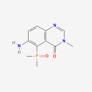 molecular formula C11H14N3O2P B14894138 6-Amino-5-(dimethylphosphoryl)-3-methylquinazolin-4(3H)-one 