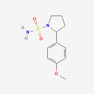 molecular formula C11H16N2O3S B14894144 2-(4-Methoxyphenyl)pyrrolidine-1-sulfonamide 