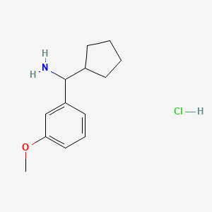 molecular formula C13H20ClNO B1489415 Cyclopentyl(3-methoxyphenyl)methanamine hydrochloride CAS No. 2098134-75-7