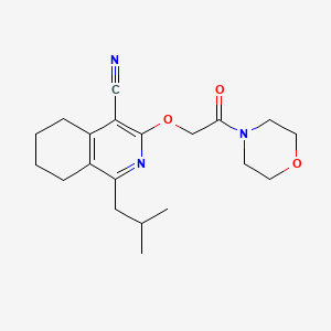 molecular formula C20H27N3O3 B14894159 1-(2-Methylpropyl)-3-[2-(morpholin-4-yl)-2-oxoethoxy]-5,6,7,8-tetrahydroisoquinoline-4-carbonitrile 