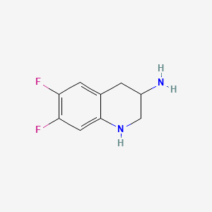 molecular formula C9H10F2N2 B14894161 6,7-Difluoro-1,2,3,4-tetrahydroquinolin-3-amine 