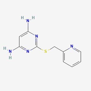 molecular formula C10H11N5S B14894166 2-[(Pyridin-2-ylmethyl)sulfanyl]pyrimidine-4,6-diamine 