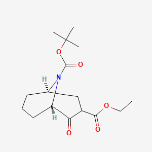 9-(tert-Butyl) 3-ethyl (1S,5R)-2-oxo-9-azabicyclo[3.3.1]nonane-3,9-dicarboxylate