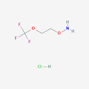 molecular formula C3H7ClF3NO2 B1489419 盐酸O-[2-(三氟甲氧基)乙基]羟胺 CAS No. 1803586-81-3