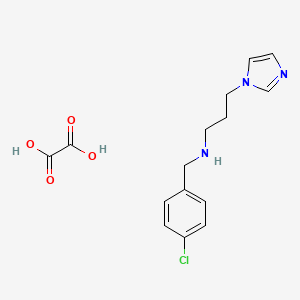 molecular formula C15H18ClN3O4 B14894223 N-(4-chlorobenzyl)-3-(1H-imidazol-1-yl)propan-1-amine oxalate 