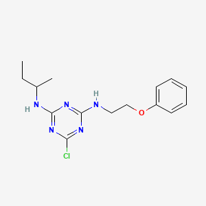 N-sec-Butyl-6-chloro-N'-(2-phenoxy-ethyl)-[1,3,5]triazine-2,4-diamine