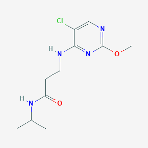 molecular formula C11H17ClN4O2 B14894239 3-((5-Chloro-2-methoxypyrimidin-4-yl)amino)-N-isopropylpropanamide 