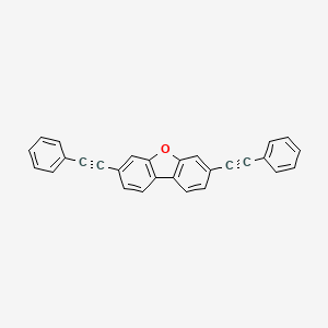 molecular formula C28H16O B14894257 3,7-Bis(phenylethynyl)dibenzo[b,d]furan 