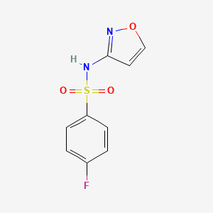 molecular formula C9H7FN2O3S B14894347 4-Fluoro-n-(isoxazol-3-yl)benzenesulfonamide 