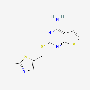 2-(((2-Methylthiazol-5-yl)methyl)thio)thieno[2,3-d]pyrimidin-4-amine